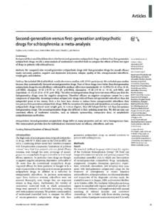 Articles  I Second-generation versus first-generation antipsychotic drugs for schizophrenia: a meta-analysis
