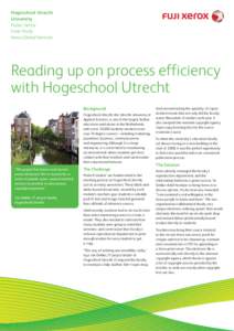 Hogeschool Utrecht University Public Sector Case Study Xerox Global Services
