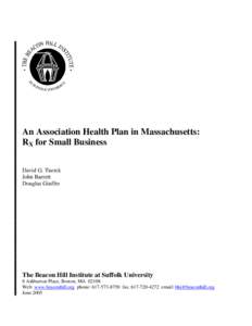An Association Health Plan in Massachusetts: