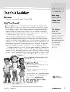 SESSION 12  Jacob’s Ladder November 22