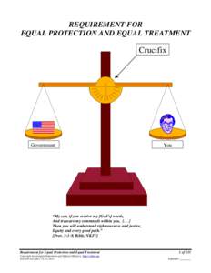 REQUIREMENT FOR EQUAL PROTECTION AND EQUAL TREATMENT Crucifix  Government