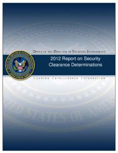 2012 Report on Security Clearance Determinations