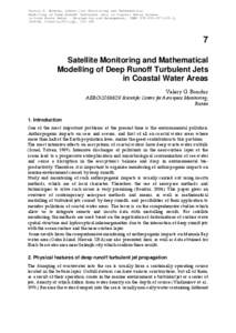 Satellite Monitoring and Mathematical Modelling of Deep Runoff Turbulent Jets in Coastal Water Areas