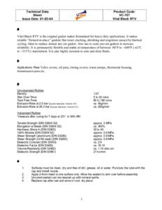 Technical Data Sheet Issue Date: Product Code: VC-157