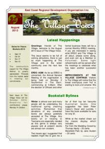East Coast Regional Development Organisation Inc.  August[removed]The Village Voice