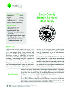 Sarpy County Energy Element Case Study Sarpy County by the Numbers: •