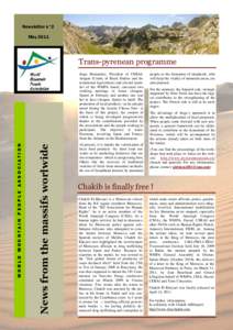 Newsletter n°2 May 2011 Trans-pyrenean programme  News from the massifs worlwide
