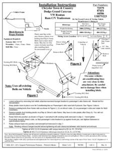 Installation Instructions  Part Numbers: Chrysler Town & Country 75579