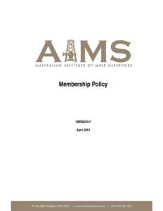 Microsoft Word - AIMS Membership Policy - April 2015.docx