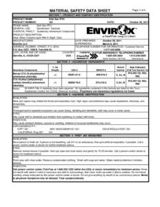 Page 1 of 4  MATERIAL SAFETY DATA SHEET SECTION 1 - PRODUCT AND COMPANY IDENTIFICATION  PRODUCT NAME: