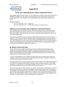 Datum Systems, Inc.  Appendix B M7 Modem Remote Control Protocol