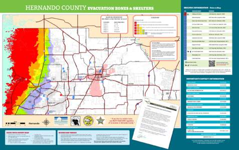 hernando County evacuation zones & shelters  shelter information — Refer to Map No.  Shelter Name