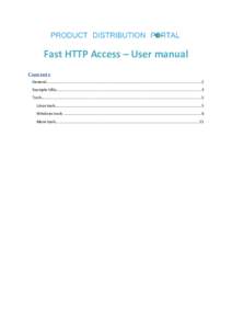 Fast HTTP Access – User manual Contents General................................................................................................................................................ 2 Example URLs ...........
