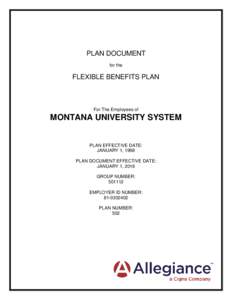 PLAN DOCUMENT for the FLEXIBLE BENEFITS PLAN  For The Employees of