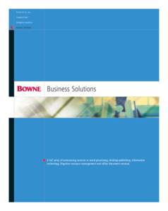 BBS brochure:22 PM Page C1  Bowne & Co., Inc. Financial Print Enterprise Solutions >