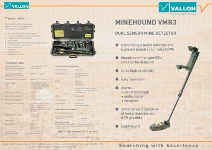 Detectors made in Germany  Transportation MINEHOUND VMR3
