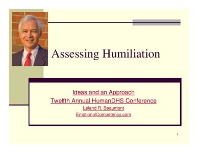 Toward Assessing Humiliation