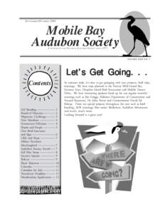 S EPTEMBER /OCTOBER , 2003  Mobile Bay Audubon Society A CHAPTER OF THE N ATIONAL A UDUBON S OCIET Y SINCE 1971