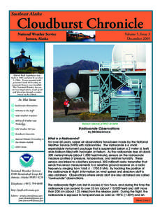 Southeast Alaska  Cloudburst Chronicle Volume 5, Issue 3 December 2005