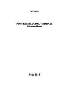 WV20354  PORT KEMBLA COAL TERMINAL Environmental Report  May 2012