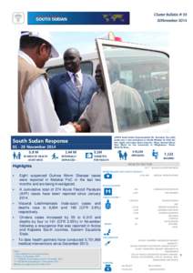 Health  Cluster Bulletin # 33 20November[removed]UNFPA South Sudan Representative Mr. Barnabas Yisa (left)