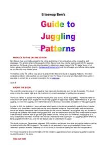 Ben Guide to Juggling Patterns