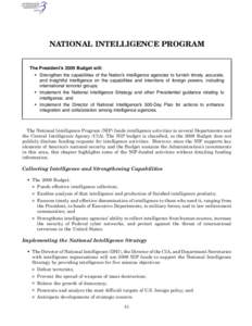 National Intelligence Program