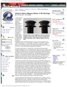 Astromart Reviews - William Optics Megrez 80mm II SD Package