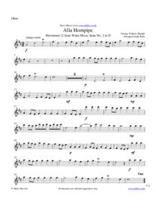 Oboe Sheet Music from www.mfiles.co.uk Alla Hornpipe ## 3 & 2ú