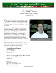Chef Mark Valenza Triumph Brewing Company Princeton, NJ C