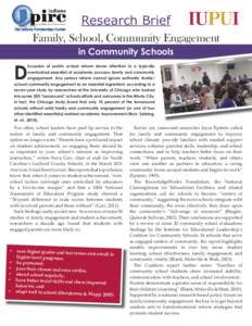 Research Brief Family, School, Community Engagement in Community Schools D
