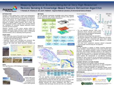 Mapping Ephemeral Streams Using Aerial Very High Resolution Remote Sensing & Knowledge-Based Feature Extraction Algorithm