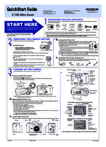 p166_qsge_pquick_6.fm Page 1 Friday, February 14, [removed]:26 AM  QuickStart Guide OLYMPUS AMERICA INC. Two Corporate Center Drive, Melville,