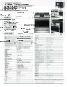 LG STUDIO COOKING  LSSG3016ST Gas Slide-In Range with Warming Drawer  KEY FEATURES