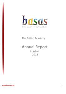 The British Academy  Annual Report London 2013