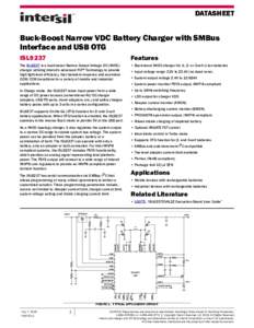 DATASHEET  Buck-Boost Narrow VDC Battery Charger with SMBus Interface and USB OTG ISL9237