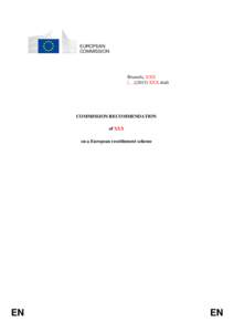 EUROPEAN COMMISSION Brussels, XXX […](2015) XXX draft