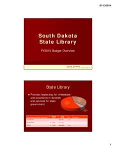 Microsoft PowerPoint - State Library - joint appropriations FY15 budgets.pptx