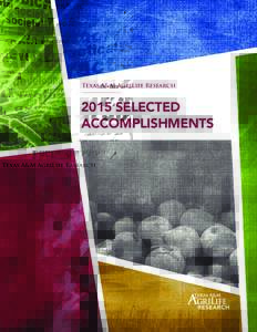 Texas A&M AgriLife ResearchSELECTED ACCOMPLISHMENTS  Combating Drug Resistance