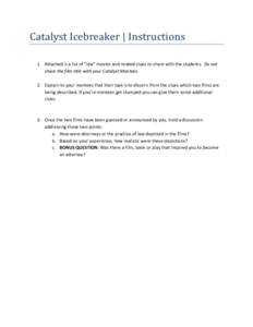 Microsoft Word - Instructions for CatalystIce Breaker