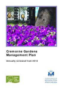 Cremorne Gardens Management Plan Annually reviewed from 2010 Title