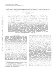 Draft version February 19, 2013 Preprint typeset using LATEX style emulateapj v[removed]DETECTION OF DIFFUSE X-RAY EMISSION FROM PLANETARY NEBULAE WITH NEBULAR O VI ¨ nberner3 , & M. Steffen3 N. Ruiz1 , Y.-H. Chu2 , R.A