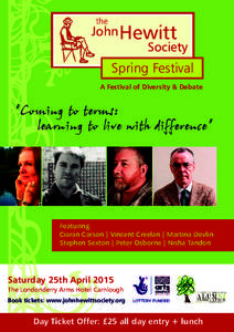 the  John Hewitt Society  Spring Festival