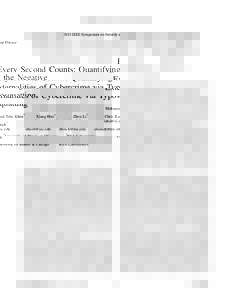 2015 IEEE Symposium on Security and Privacy  Every Second Counts: Quantifying the Negative Externalities of Cybercrime via Typosquatting ∗