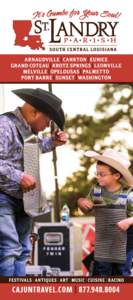CAJUN COUNTRY  EVENTS JANUARY Gumbo Cook-off