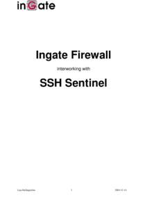 Instructions for configuring a SSH Sentinel client