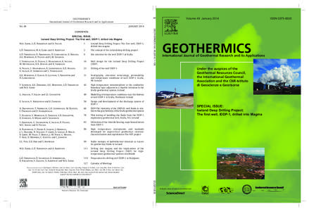 49  GEOTHERMICS International Journal of Geothermal Research and its Applications Vol. 49