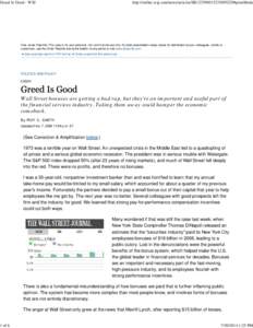 Greed Is Good - WSJ  1 of 6 http://online.wsj.com/news/articles/SB123396915233059229#printMode