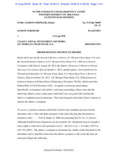 Stringer motion to dismiss failure to state claim summary judgment advisory opinion stipulations