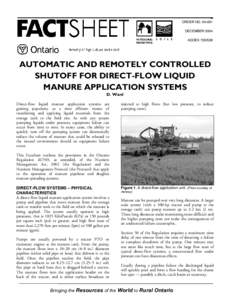 ORDER NO[removed]DECEMBER 2004 AGDEX[removed]AUTOMATIC AND REMOTELY CONTROLLED SHUTOFF FOR DIRECT-FLOW LIQUID